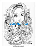 Coloring Book Collection One 20 Original Pages Whimsical Fairy Fantasy Line Art