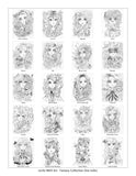 Coloring Book Collection One 20 Original Pages Whimsical Fairy Fantasy Line Art