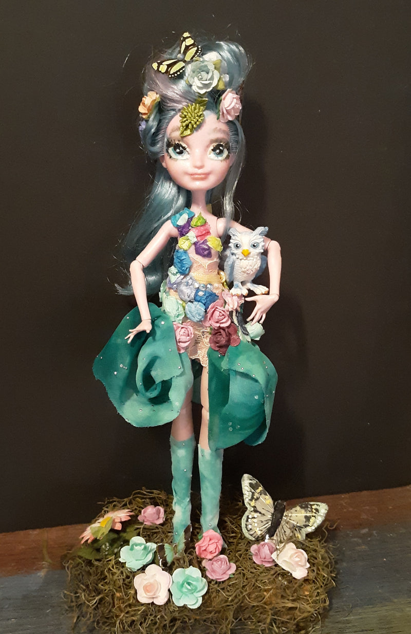Monster High OOAK Bleu and Hoot owl repaint Custom Doll