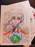 Fantasy Coloring Book 20 Original Line Art Loose Leaf Pages
