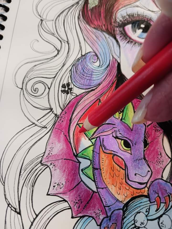 Coloring Book Collection One 20 Original Pages Whimsical Fairy Fantasy Line Art