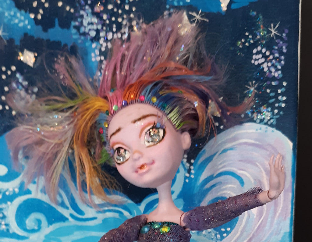OOAK doll repaint Ever After High The Girl With Kalidescope Eyes