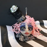 OOAK Pinky Blackheart Handmade Polymer Clay Custom Doll Art