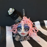 OOAK Pinky Blackheart Handmade Polymer Clay Custom Doll Art