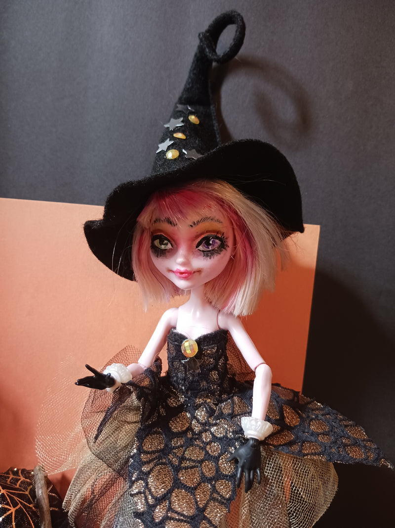 OOAK Ever After Witch Doll Horror repaint Witchlett