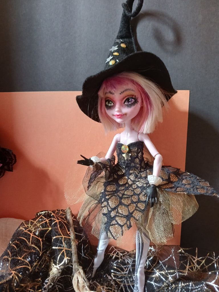 OOAK Ever After Witch Doll Horror repaint Witchlett