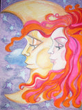 The Moon and the Girl Art Print