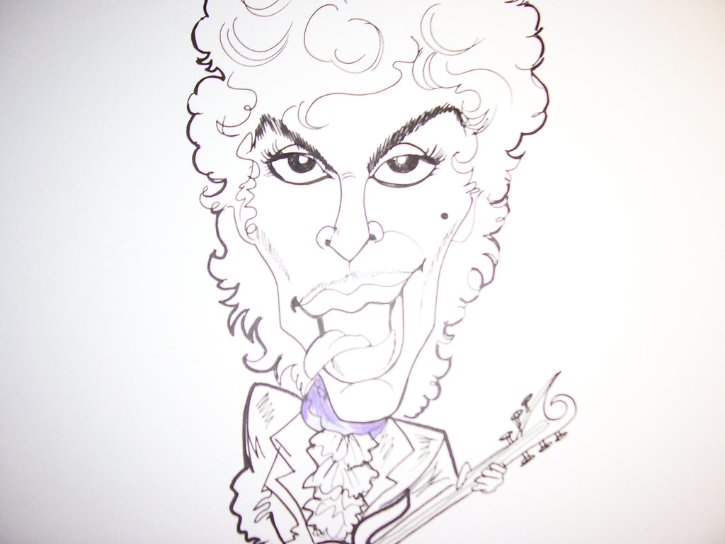 Prince Rock and Roll Caricature