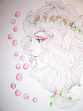 Flower Child Face Art Print