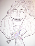 Janis Joplin Rock and Roll Caricature