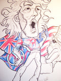 Joe Cocker Rock and Roll Caricature
