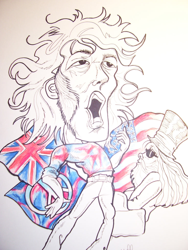 Joe Cocker Rock and Roll Caricature