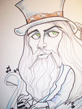 Leon Russell Rock and Roll Caricature
