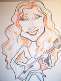 Bonnie Raitt Rock and Roll Caricature