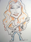 Bonnie Raitt Rock and Roll Caricature