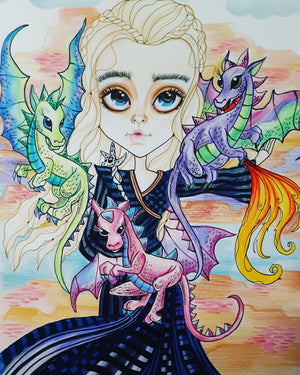 Dragons and Dragon Momma Fantasy Art
