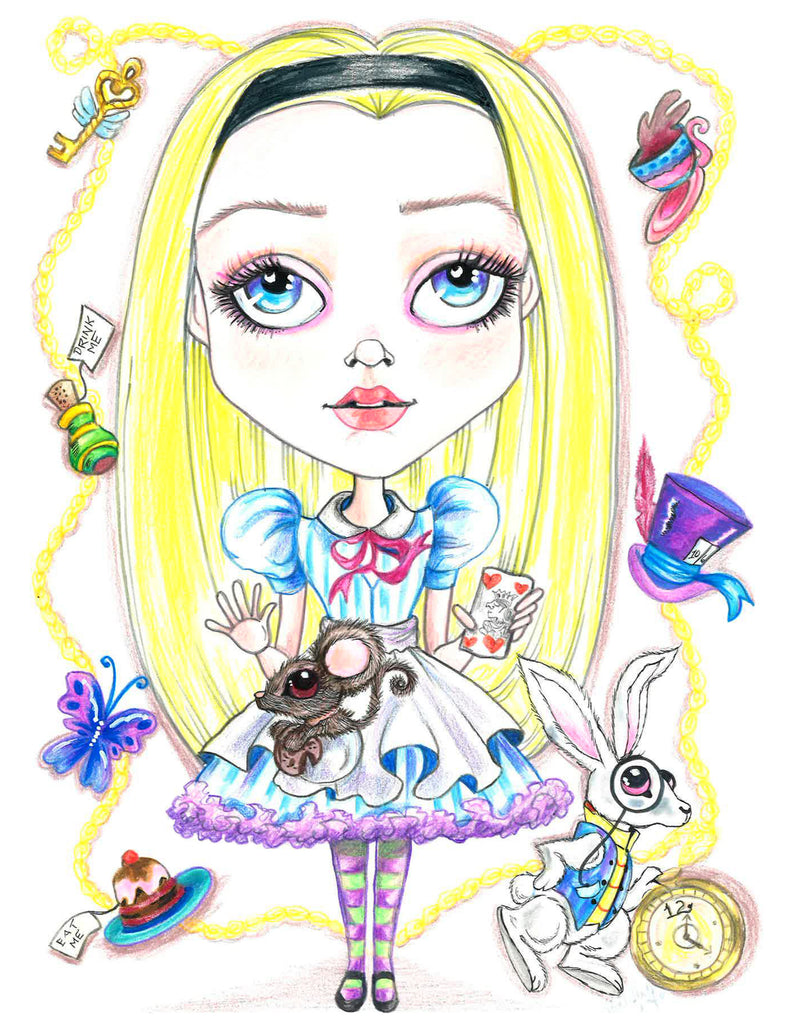 Mini Alice In Wonderland Collection #1 Fairytale Art