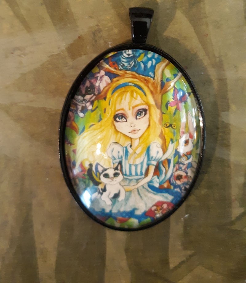 Alice and Friends Art Necklace