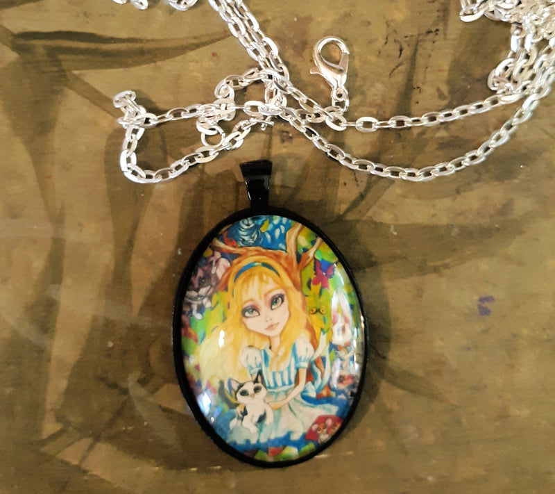 Alice and Friends Art Necklace