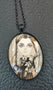 Horror Art Pendant Wednesday Cuts Her Hair Necklace