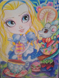 Alice and The Dormouse Art Print