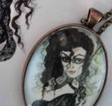 Bellatrix Horror Witch Art Necklace