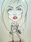 Blondie Debbie Harry Pop Portrait Rock and Roll Caricature Music Art