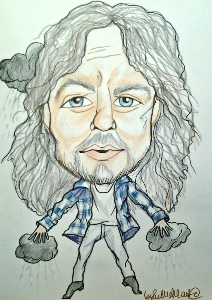 Eddie Vedder Pop Portrait Rock and Roll Caricature Music Art