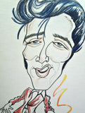 Elvis Presley Pop Portrait Rock and Roll Caricature Music Art
