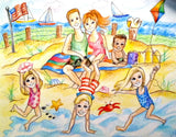 Family or Friends on Beach Art 