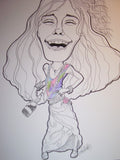 Janis Joplin Rock and Roll Caricature