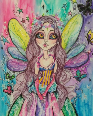 Rainbow Wistful Fairy Fantasy Art Fairy Art