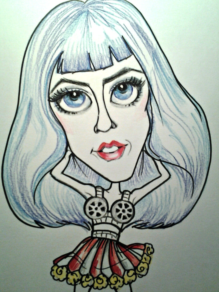 Katy Perry Rock and Roll Caricature
