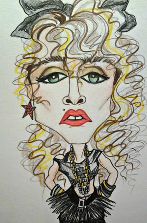 Madonna Rock Portrait Rock Caricature Music Art