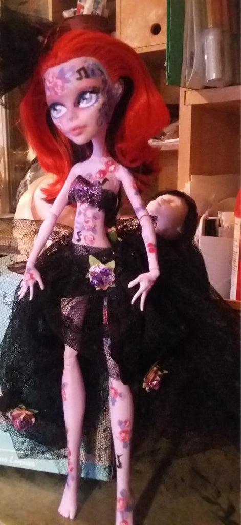 Music and Roses OOAK Custom Monster High Doll repaint