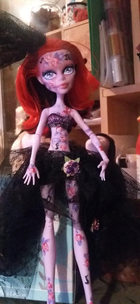 Music and Roses OOAK Custom Monster High Doll repaint