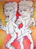 Old Mick and Old Keith Rock and Roll Caricature