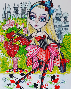 Alice Wonderland Roses Art 