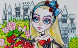 Alice Wonderland Roses Art 