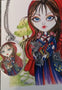 Fantasy Little Red Riding Hood Horror Art Pendant