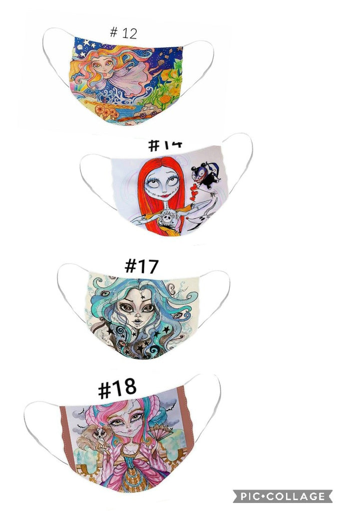 Original Artwork Face Mask, Fabric Face Mask
