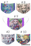 Original Artwork Face Mask, Fabric Face Mask