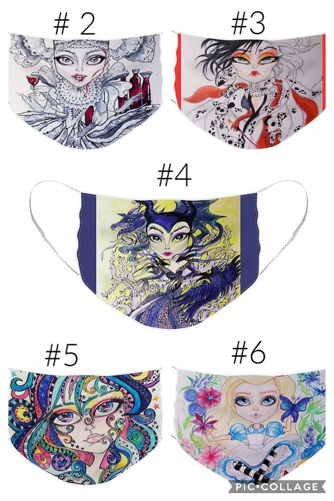 Original Artwork Face Mask, Fabric Face Mask