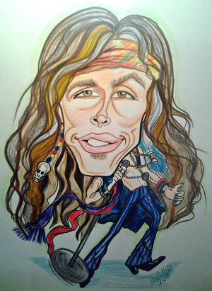 Steven Tyler Rock and Roll Caricature Art Print