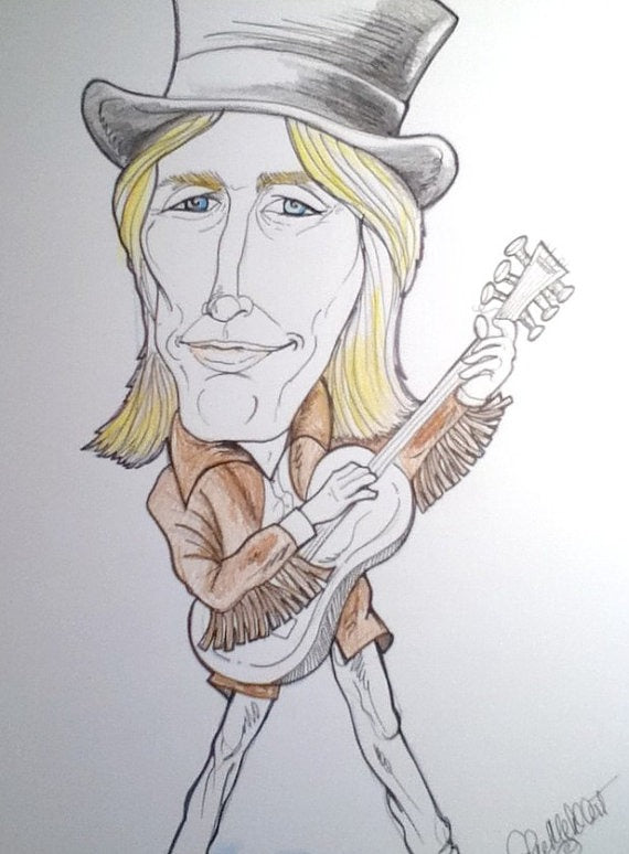 Tom Petty Rock and Roll Caricature