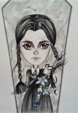 Bad Girl Wednesday Cuts Her Hair Art Print