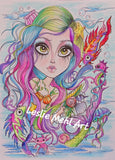 Coloring Book Collection One 20 Original Pages Whimsical Fairy Fantasy Line Art