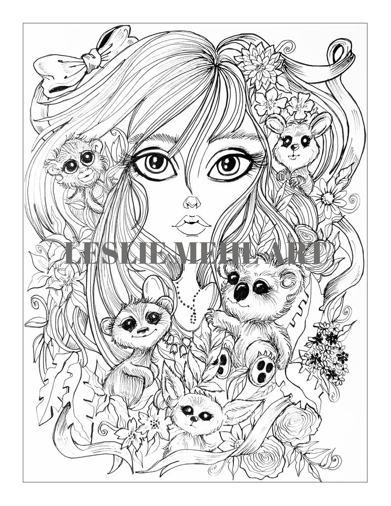 Vivienne Coloring Set Printable – Hope and Whimsy Co