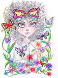 Coloring Book Collection One 20 Original Pages Whimsical Fairy Fantasy Line Art