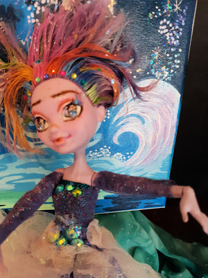 OOAK doll repaint Ever After High The Girl With Kalidescope Eyes